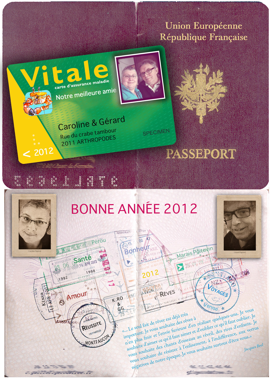 VOEUX 2012. Garder l’humour, malgré nos cancers (lui et moi…)