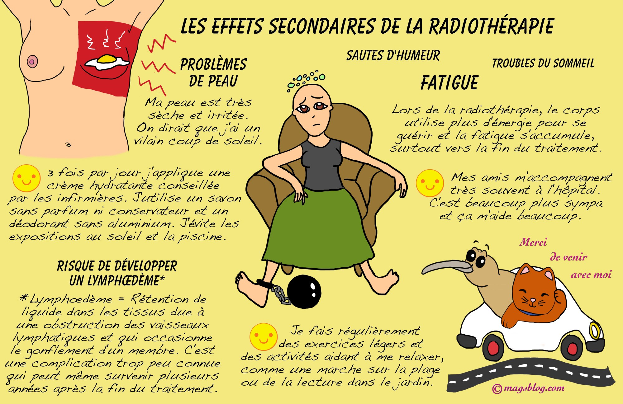 Radiothérapie : effets secondaires et petits conseils de Magalie